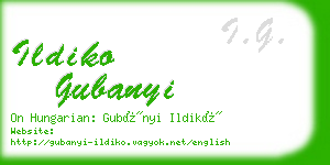 ildiko gubanyi business card